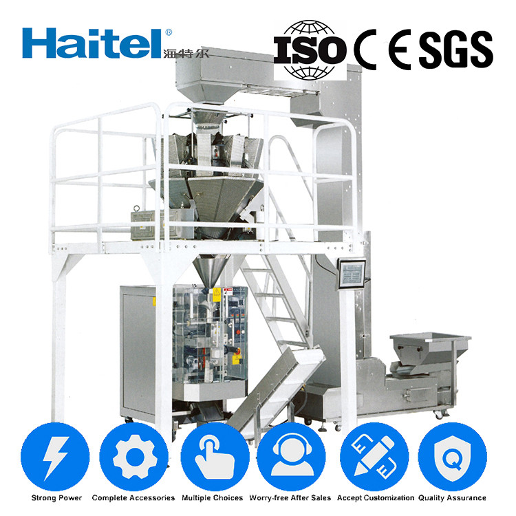 380v Automatic Vertical Weighing Potato Chips Candy Packing Machine For Food